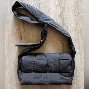 puffy nylon cassette style crossbody